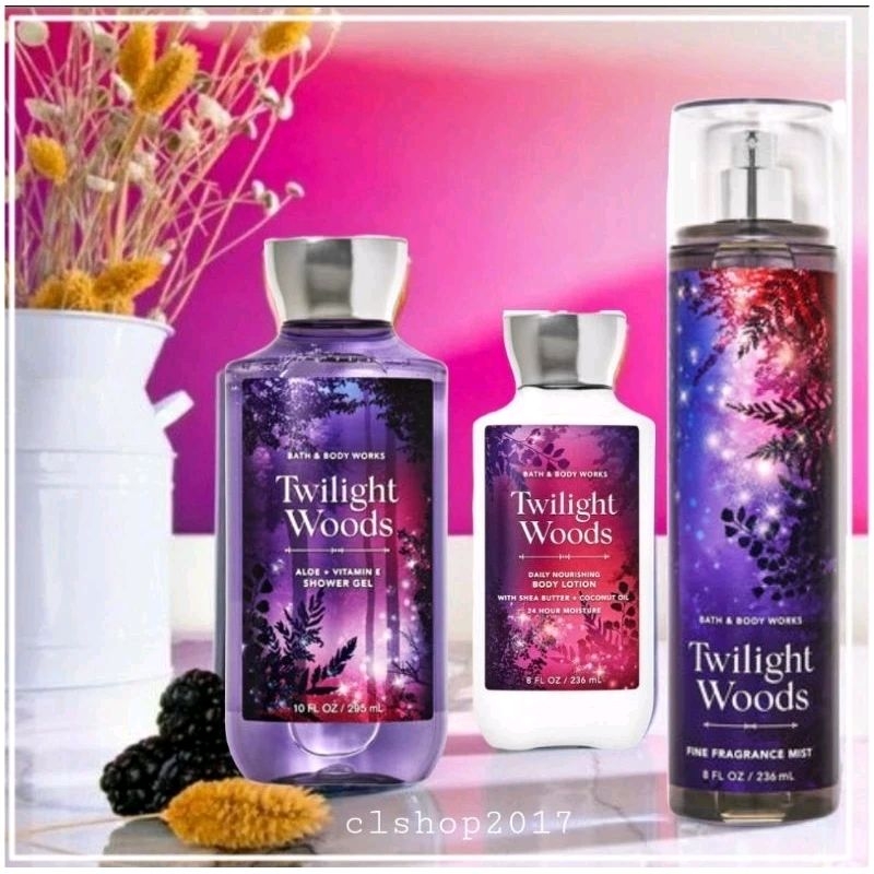 BBW TWILIGHT WOODS SERIES MIST LOTION SHOWER GEL CREAM BATH AND BODY WORKS