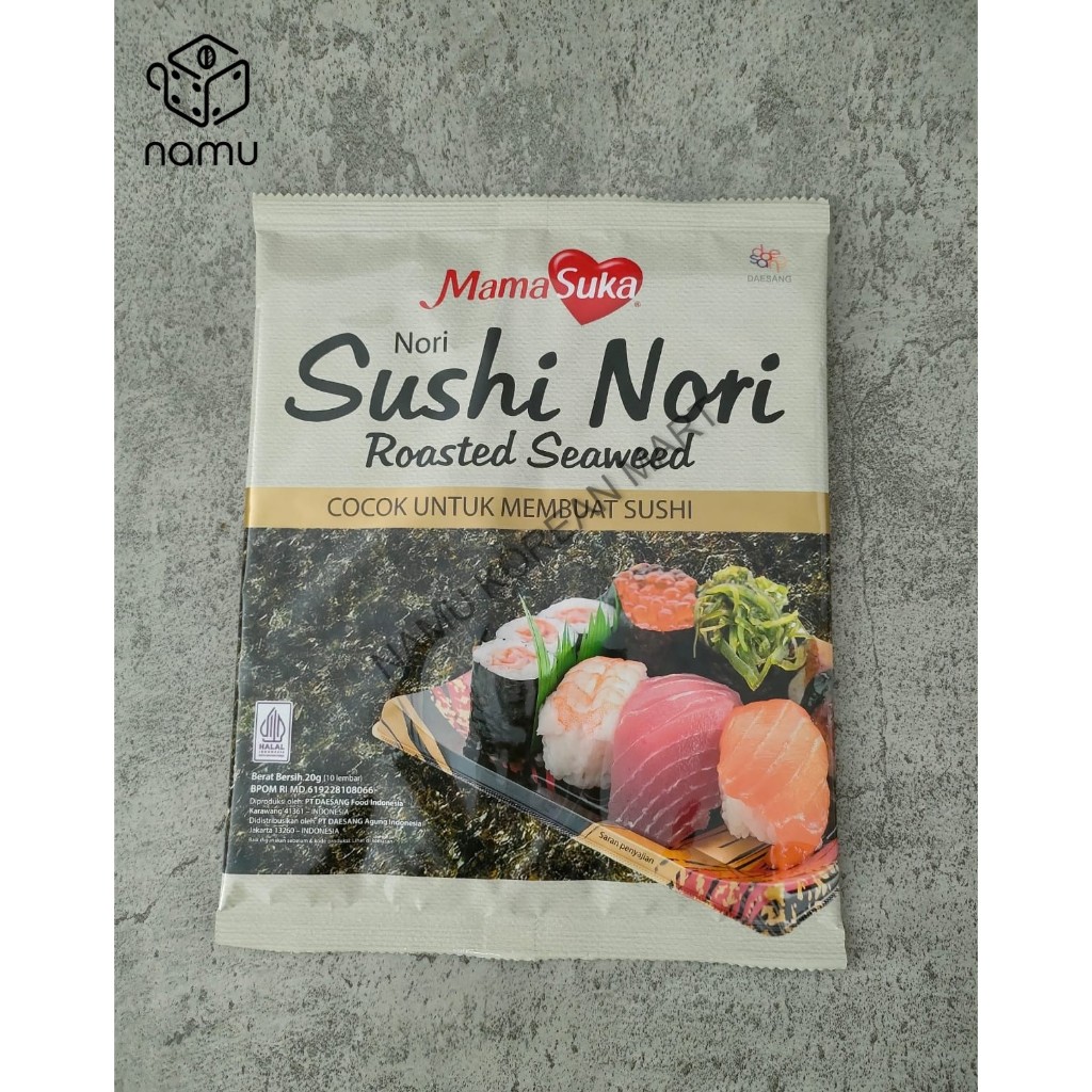 

Mamasuka Sushi Nori 20gr (10 Lembar) / Sushi Nori / Rumput Laut Lembaran / Nori Lembaran