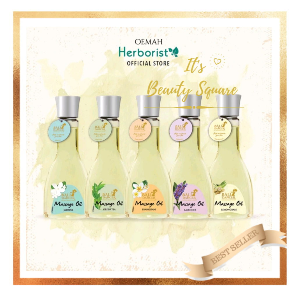Herborist Bali Dancer Massage Oil 150ml | Minyak Zaitun | LemonGrass | Green Tea | Lavender