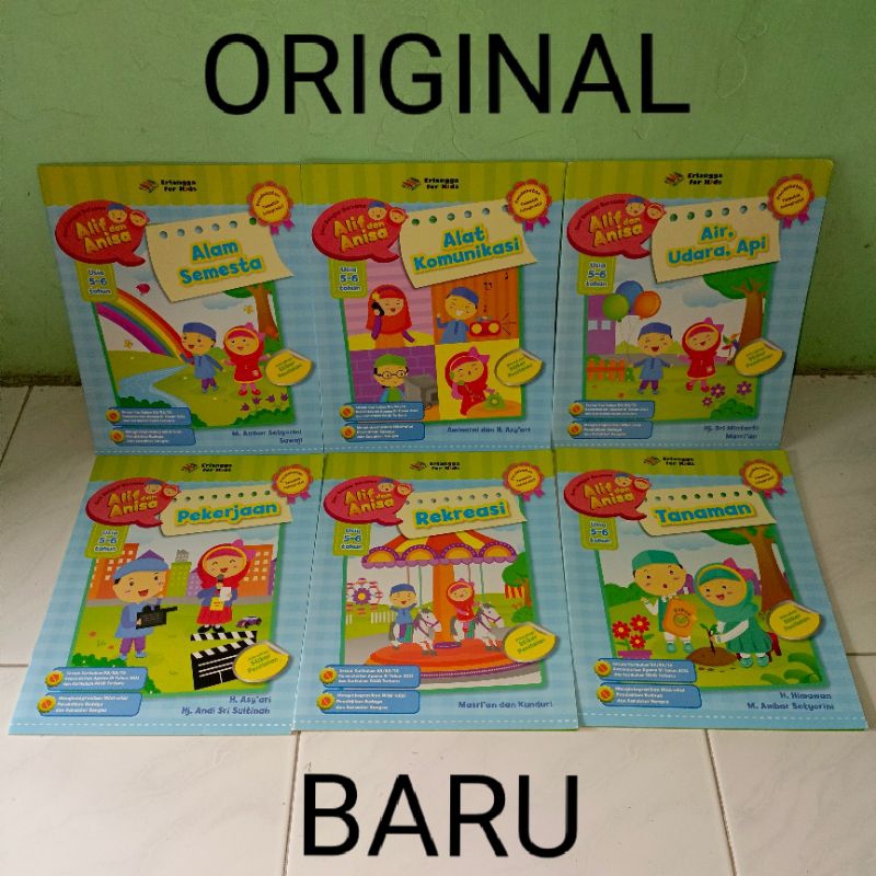 Buku Anak Seri Belajar Bersama Alif dan Anisa  Erlangga For Kids Pendekatan Tematik Integratif - Tan