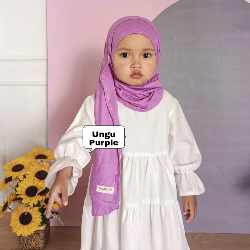 Pashmina Kancing Anak 0-3tahun/pashmina instan/pashmina anak/pashmina jersey/jilbab anak