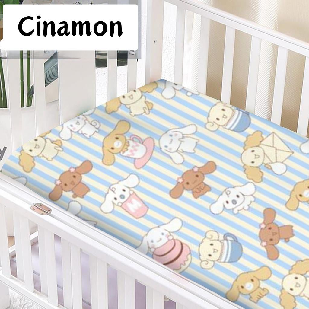 Bed Cover Set Sprei Motif Anak Karakter Lucu Perempuan Laki-laki Cinamon Salur Garis I Bedcover Set 