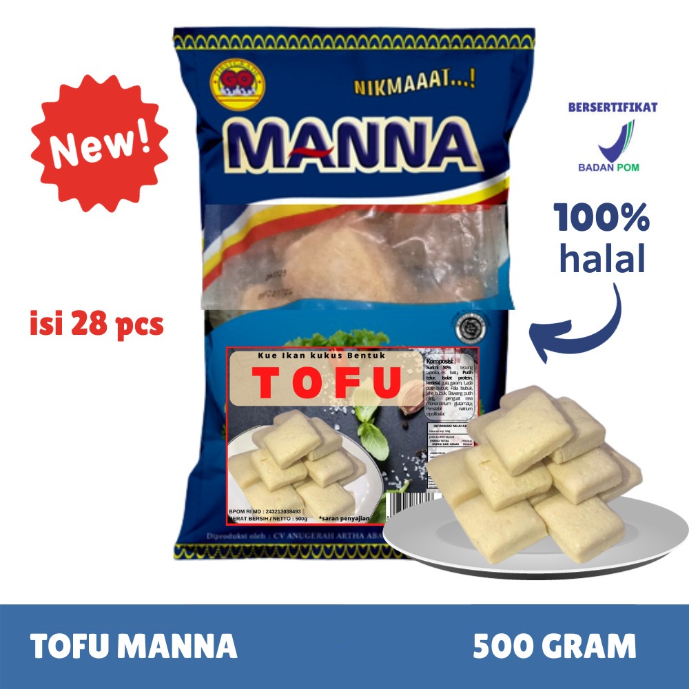 

Go Manna Bakso Ikan Tahu TOFU (Isi 28/500 Gram)