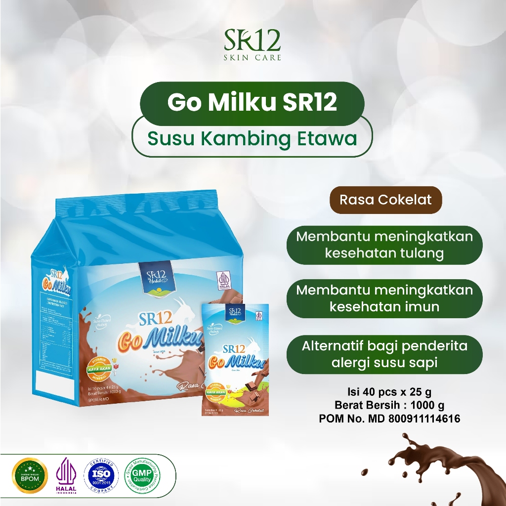 SR12 Go Milku Susu Kambing Etawa Kemasan Bag Isi 40 Sachet - Susu Kambing Etawa