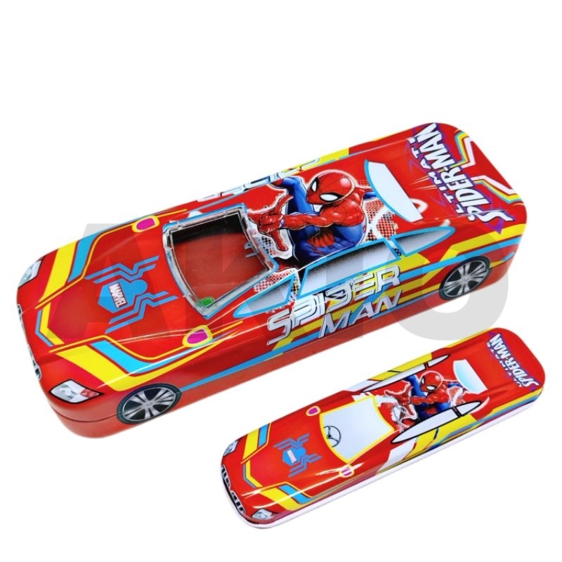 

Tempat Pensil Anak Karakter SUPERHERO AVENGERS SPIDERMAN 2 Susun Mobil MR Kaleng Besi Murah B-693