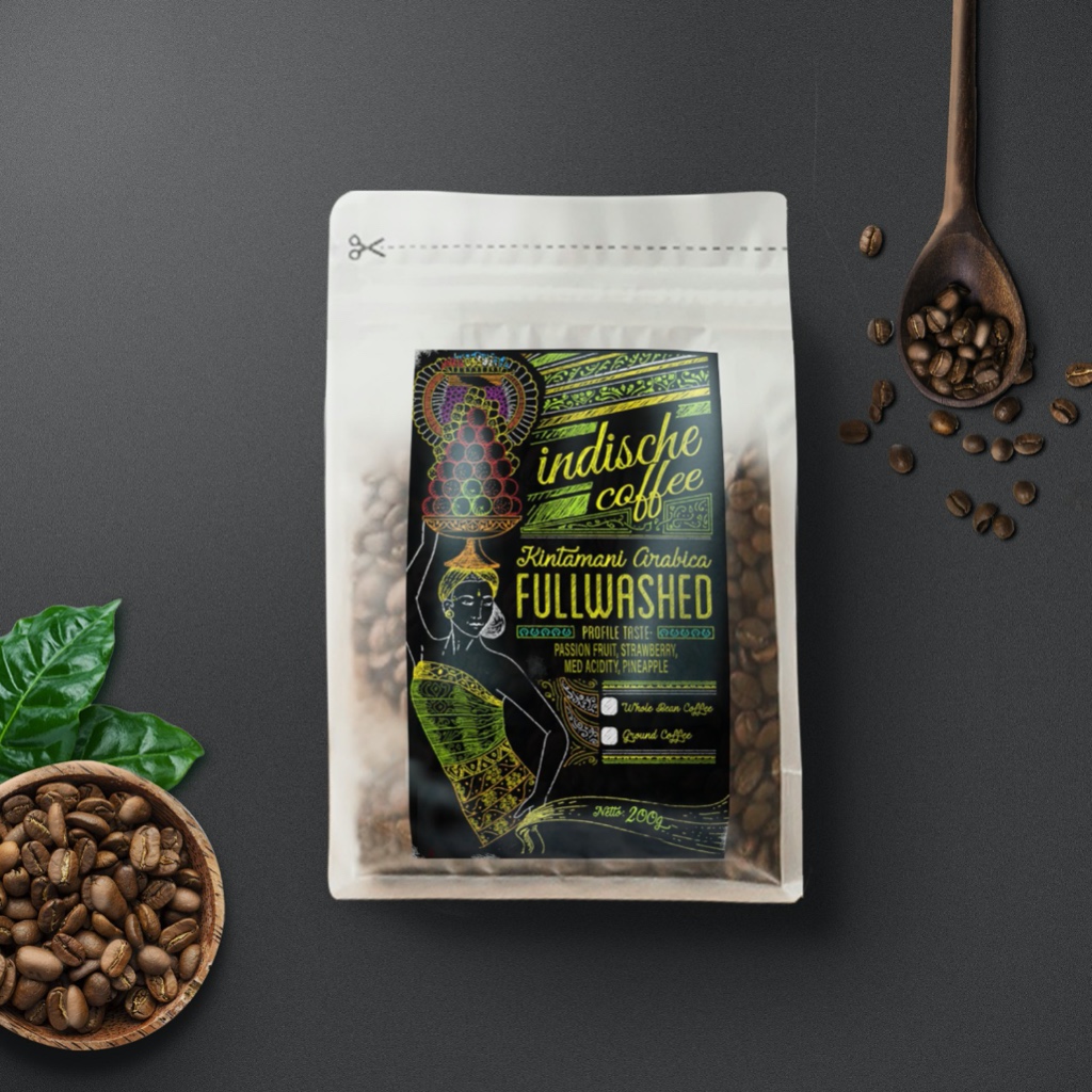 

ROASTED BEAN INDISCHE kopi PREMIUM ARABIKA FULLWASHED KINTAMANI 100gr PREMIUM