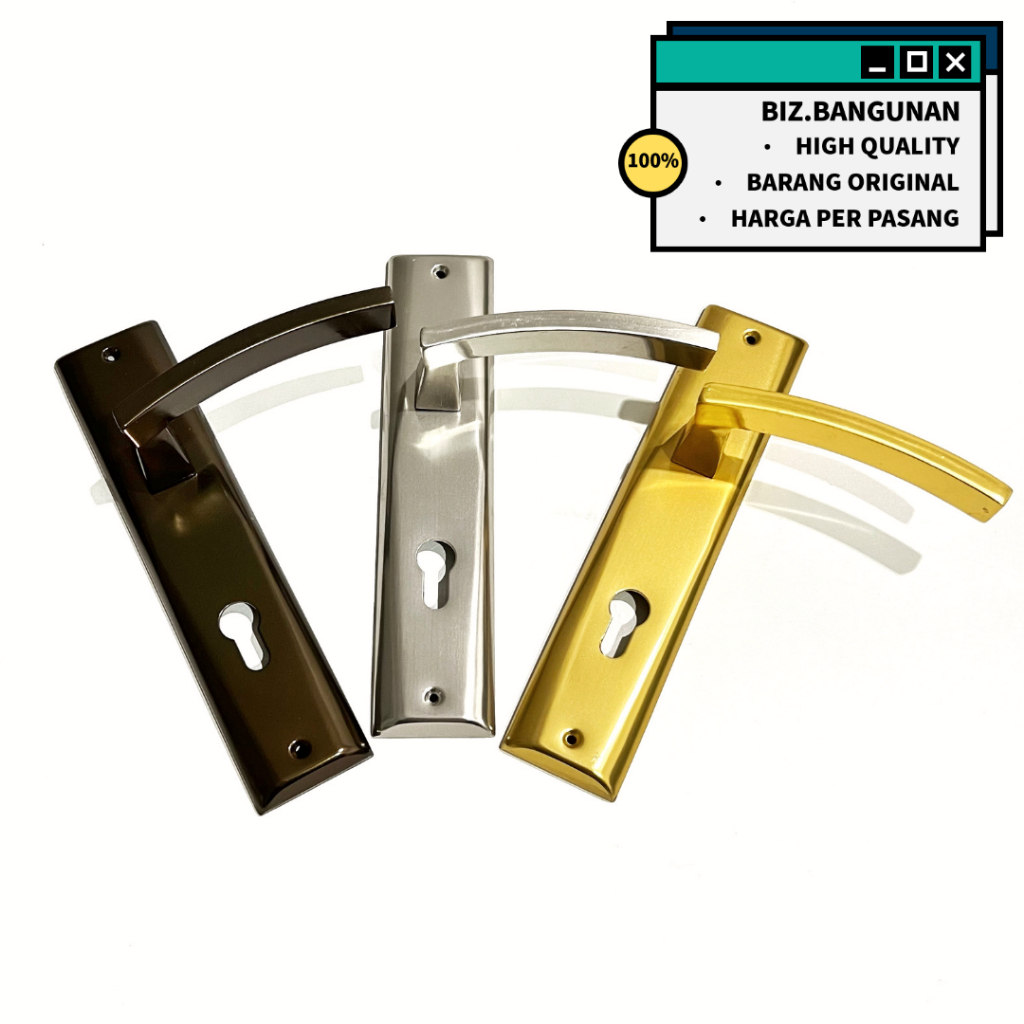 HANDLE PINTU SES 211 ALUMINIUM - KUNCI PINTU TARIKAN PEGANGAN BESAR