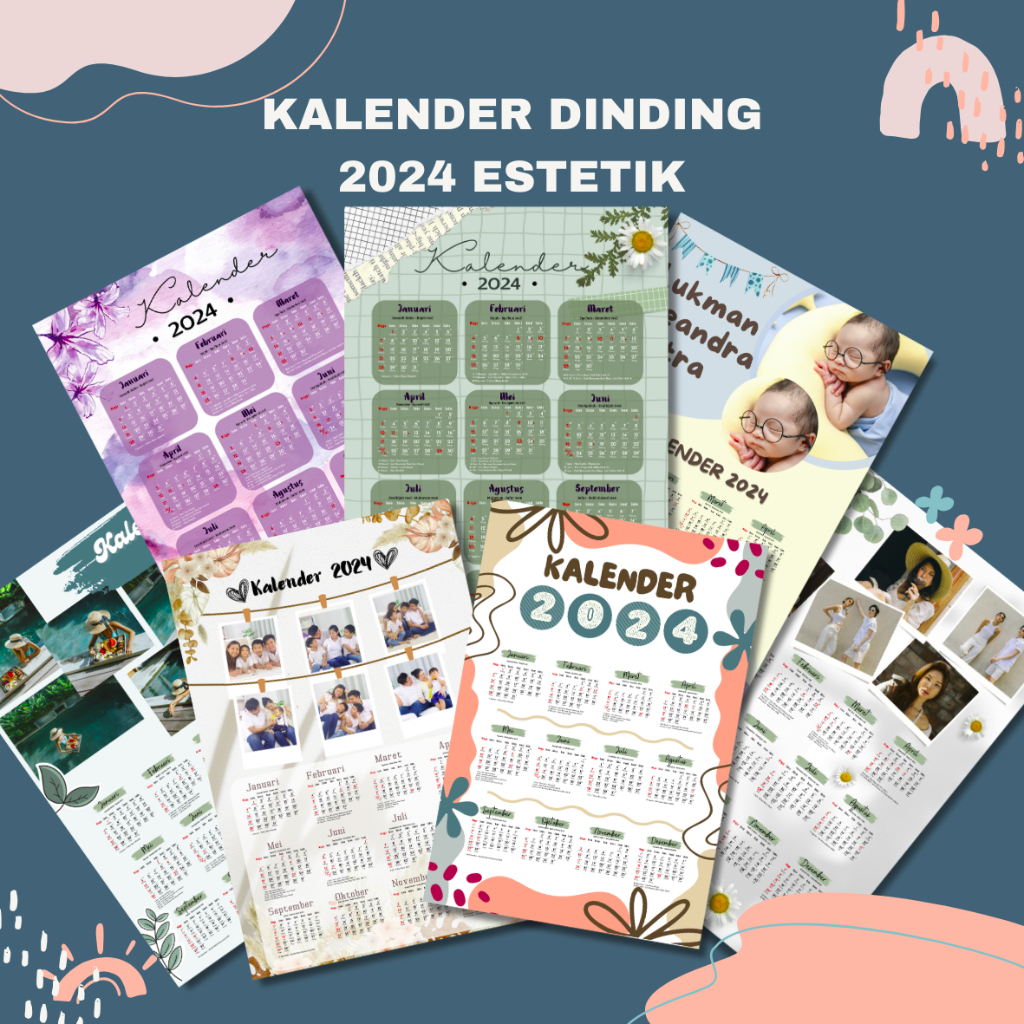 

Kalender Dinding aesthetic termurah harga grosir ukuran A3+