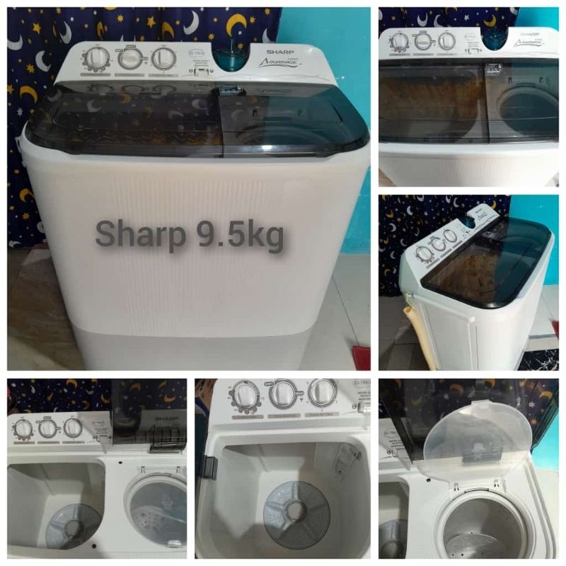 Mesin cuci Sharp seken 9,5kg (khusus palembang)