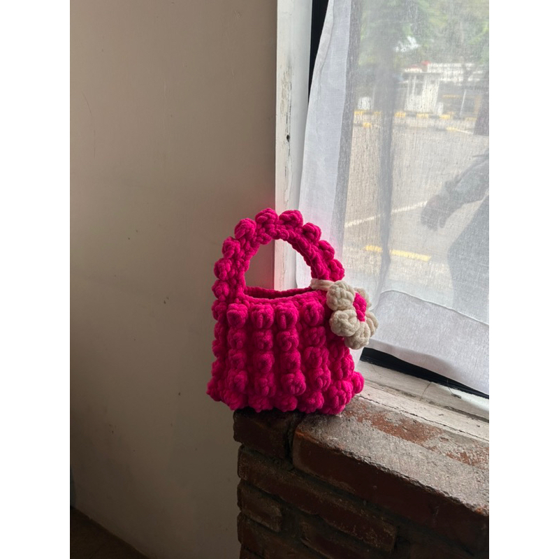 fluffy bag-crochet mini fluffy