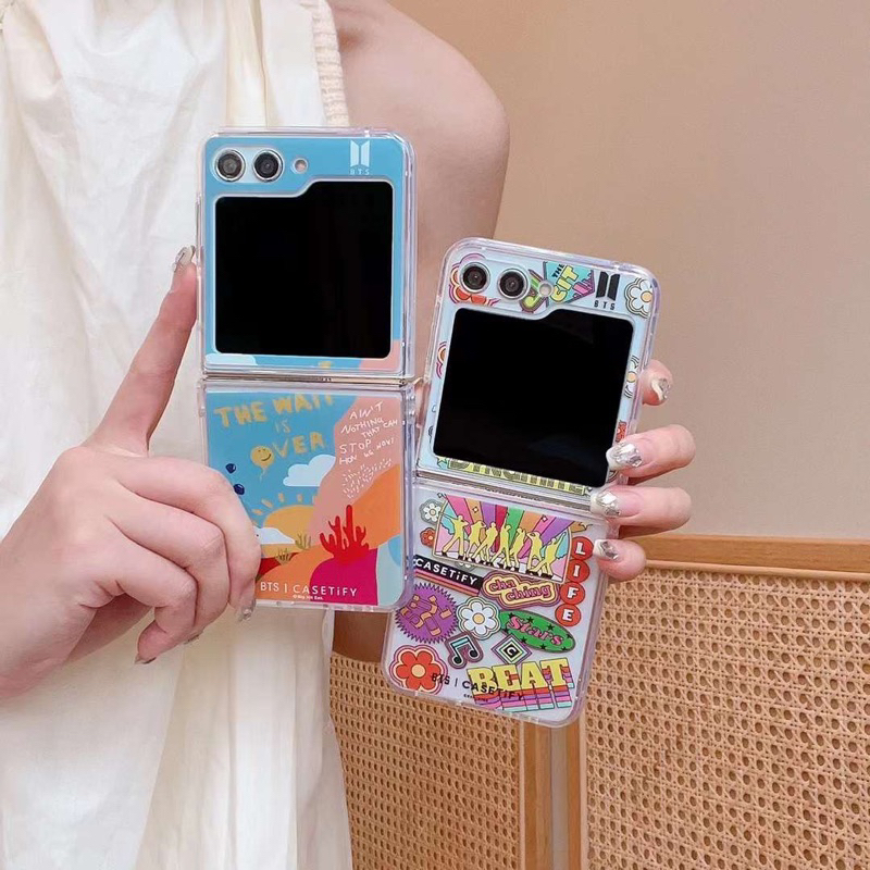 NEW Case Cute BTS Casetify Korean Casing Samsung Z Flip 6 5 4 3 Lucu ZFLIP6 ZFLIP5 ZFLIP4 ZFLIP3 FLI
