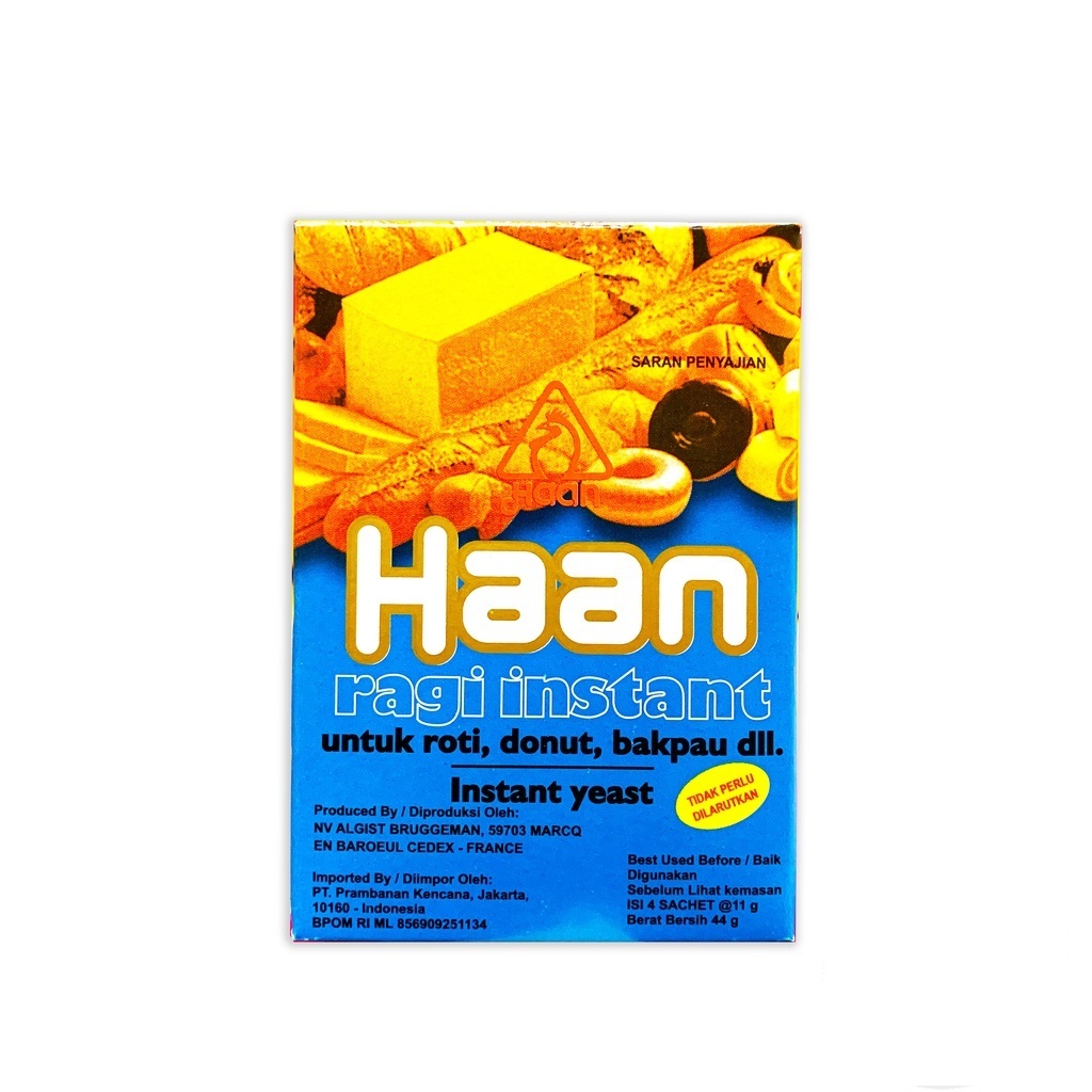 

HAAN INSTANT YEAST SACHET 4X 11 GR- RAGI INSTANT