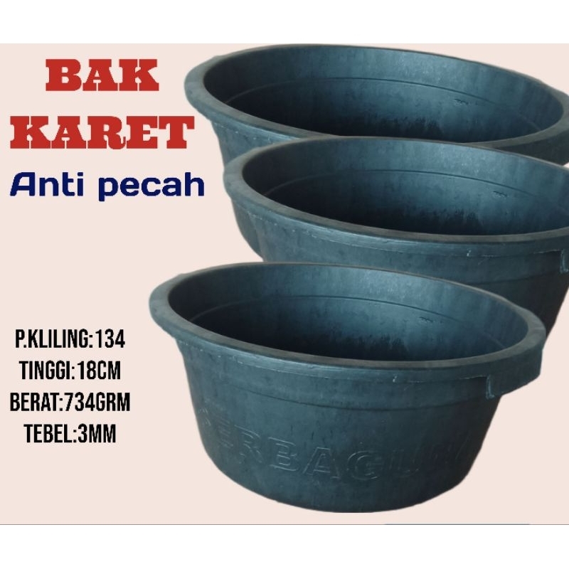 bak karet anti pecah ember anti pecah bak hitam tebel anti pecah bak mandi karet bak komboran sapi b