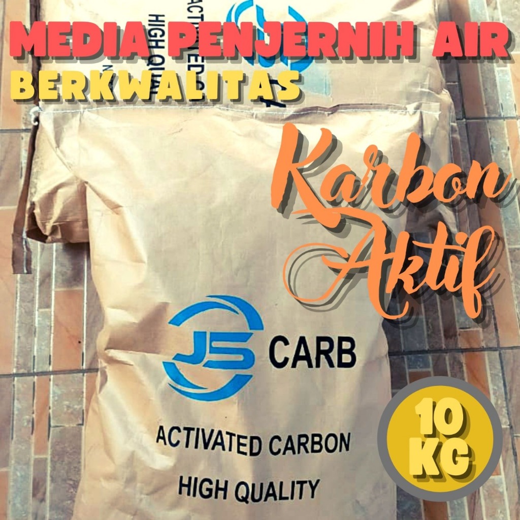 karbon aktif 10kg murni terbuat dari tempurung kelapa karbon aktif filter penjernih air kerus pember