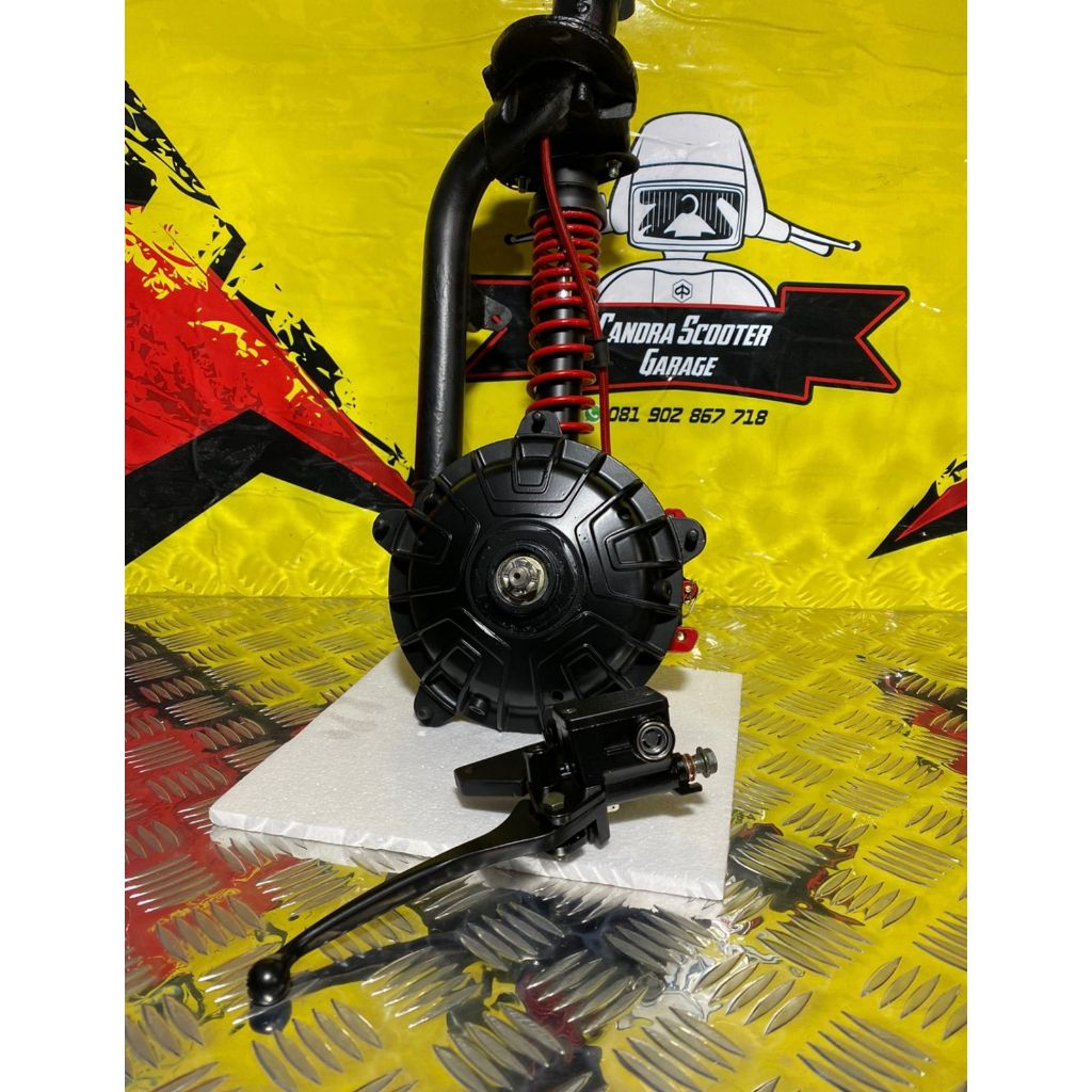 Cakram set VESPA Ring 10 Sepaket dengan Fork Vespa Excel original... Bisa untuk SUPER,SPRINT,PX | CA