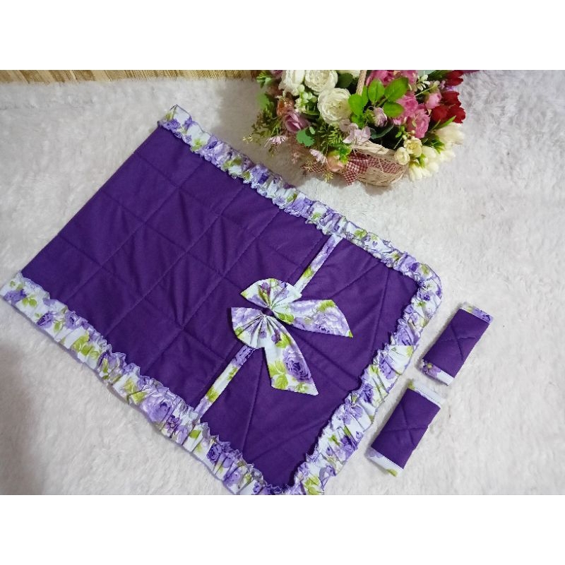 Taplak kulkas / cover kulkas / taplak /alas kulkas / taplak kulkas pink /taplak kulkas cantik / tapl
