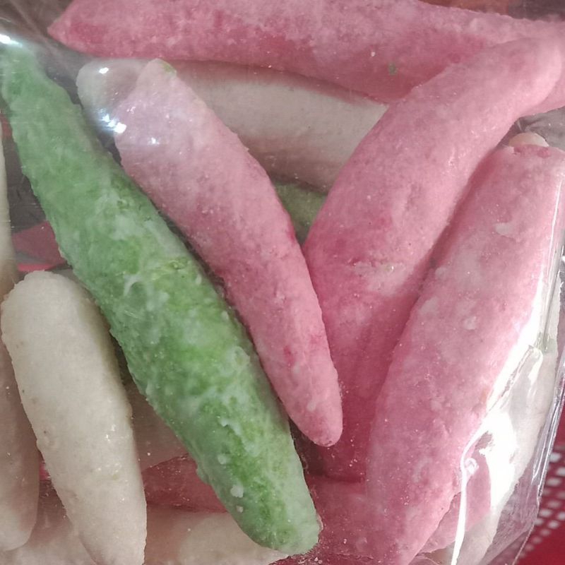 

telor gabus warna warni