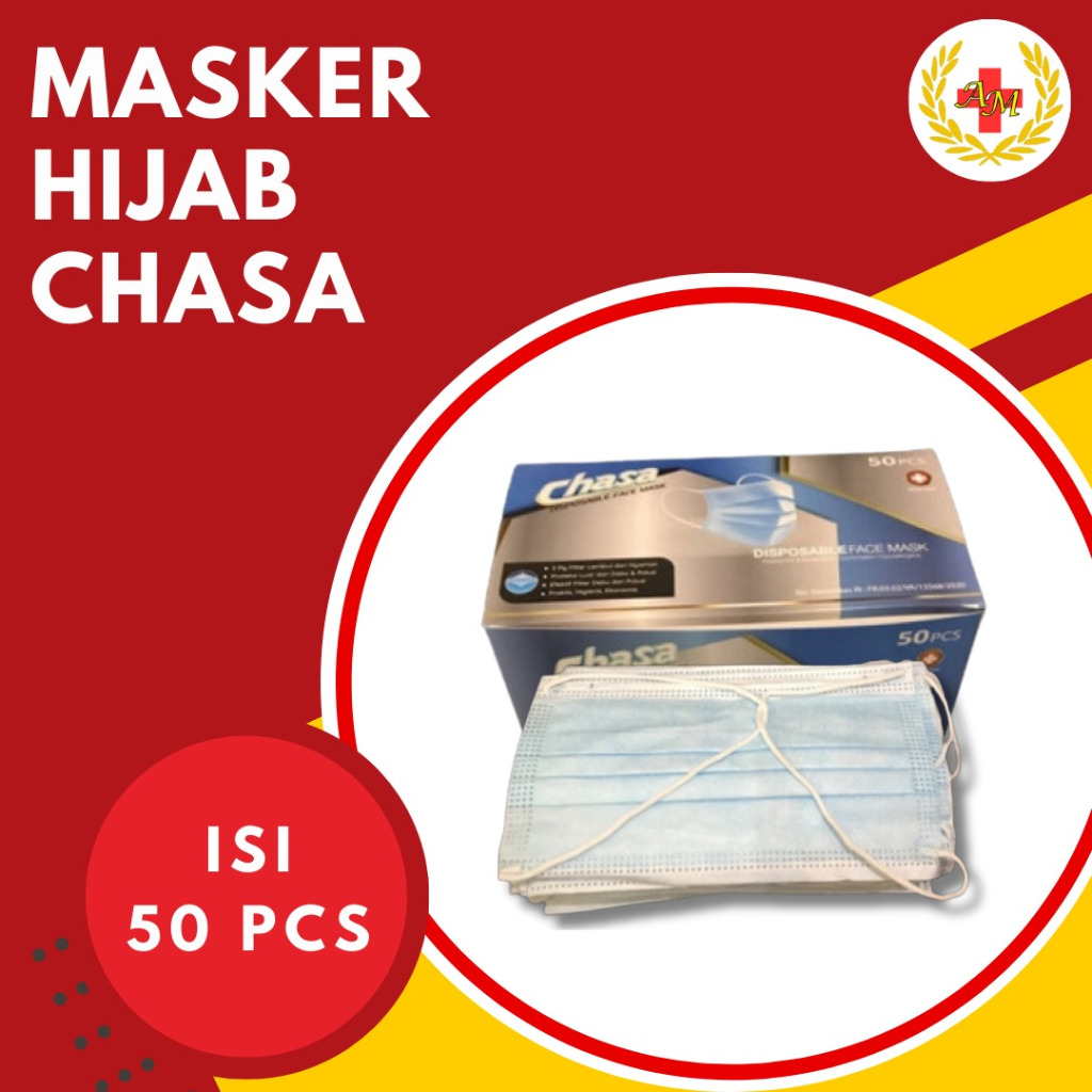 Masker Hijab Chasa Masker Jilbab Masker Headloop Hygenix