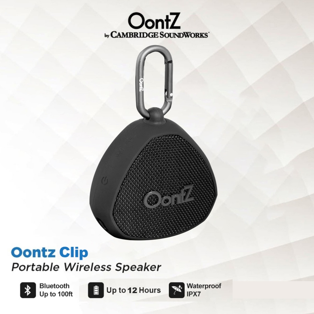 Oontz Clip Bluetooth Speaker with Integrated Carabiner