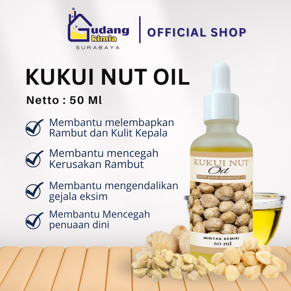 Kukui Nut Oil / MINYAK KEMIRI / Cold Pressed 50 ML