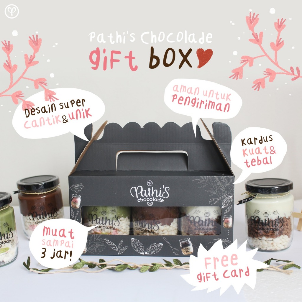 

Pathi's Chocolade - Paket Giftbox - Paket Funsize - Paket Chocobark - Cemilan Cokelat Viral Bisa Cod Gratis Ongkir Hampers Kado Hadiah Bisa Pilih Varian Rasa