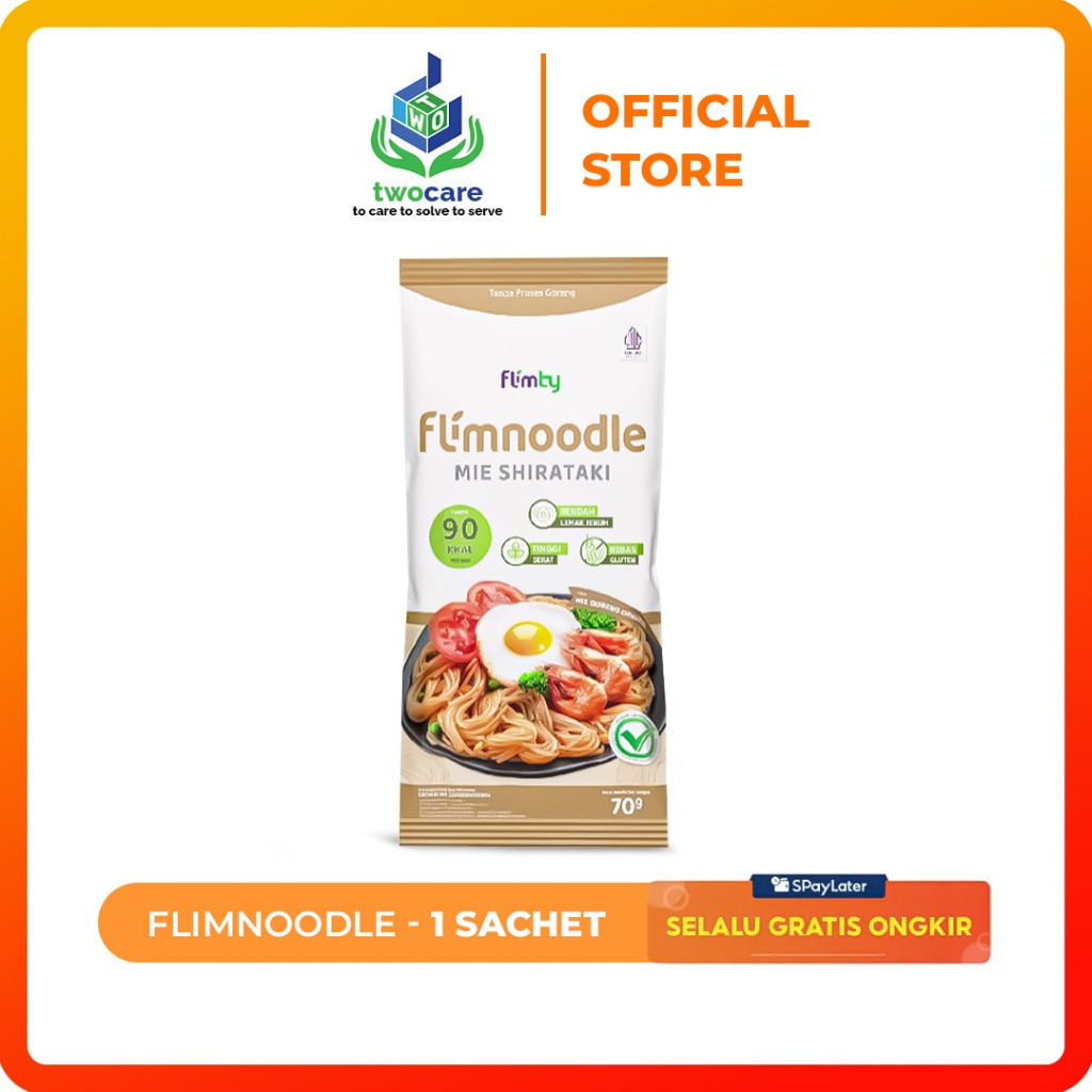 

Flimnoodle Mie Shirataki (Tanpa Proses Goreng) - 1 Sachet