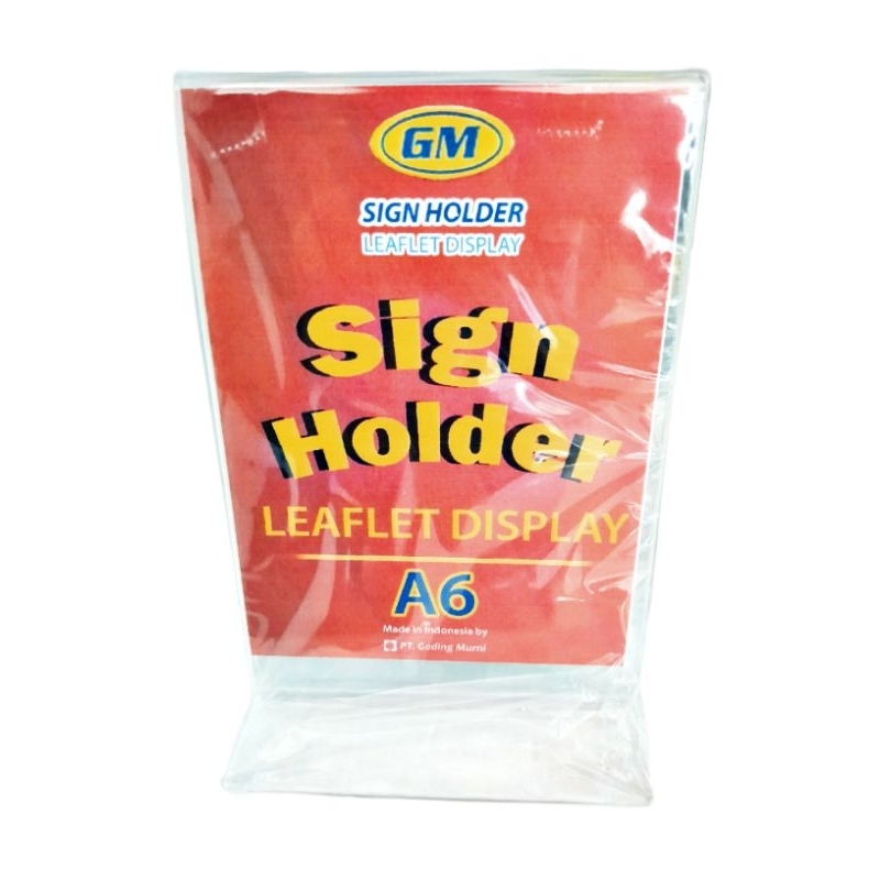 

Jual Akrilik Ukuran A6 Sign Holder merk GM
