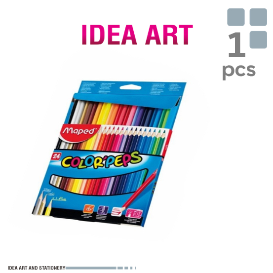 

Pensil Warna Maped 24 Cardboard Color Peps Set 24 Warna Silver Gold Fluo