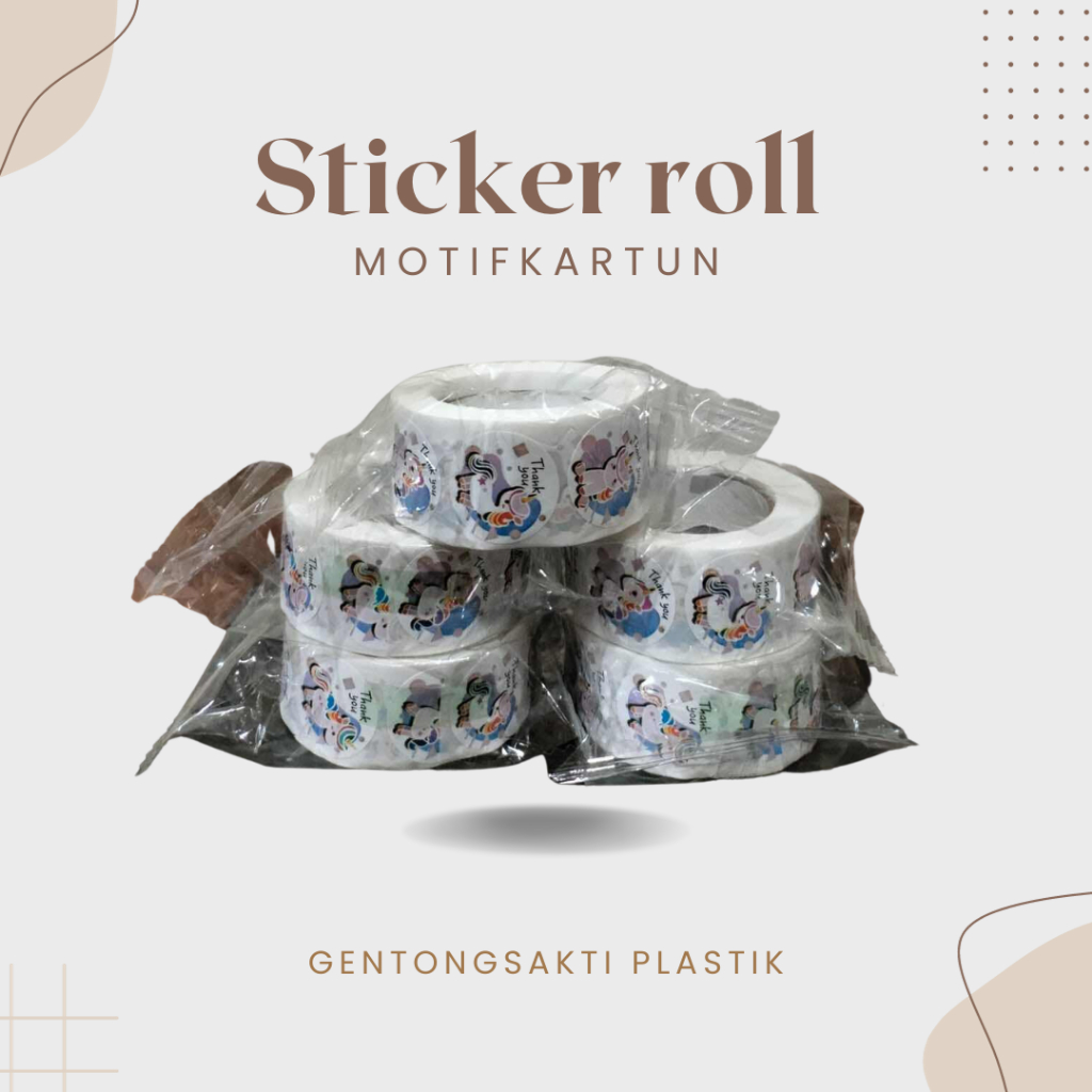 

Sticker roll "Thankyou" gambar kartun