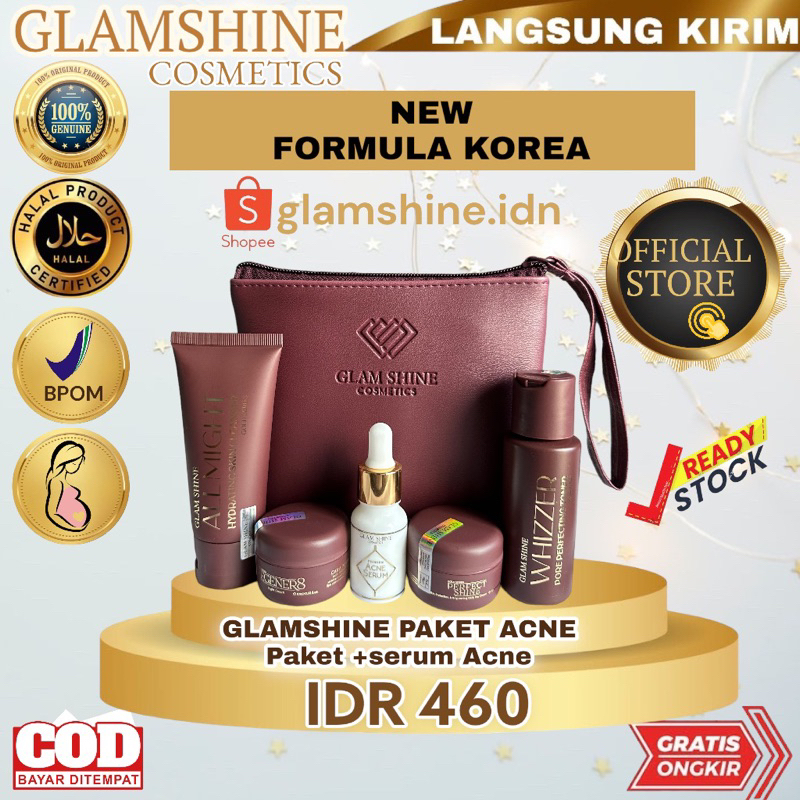Glamshine Paket Acne Jerawat Bruntusan Formula Korea Series Glam shine Glamshineofficial Glamshine o
