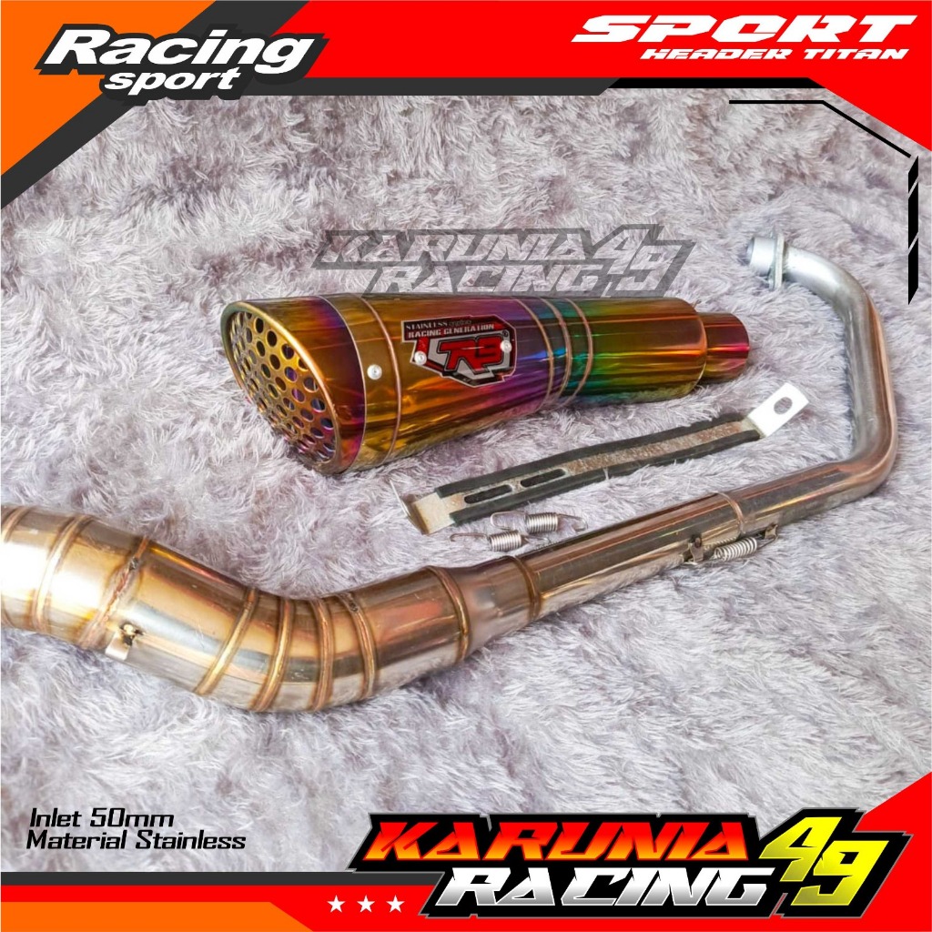 KNALPOT RACING R9 PELANGI PNP VIXION R15 V2 V3 V4 SATRIA FU CB150 CBR150 SONIC JUPITER MX KING VERZA