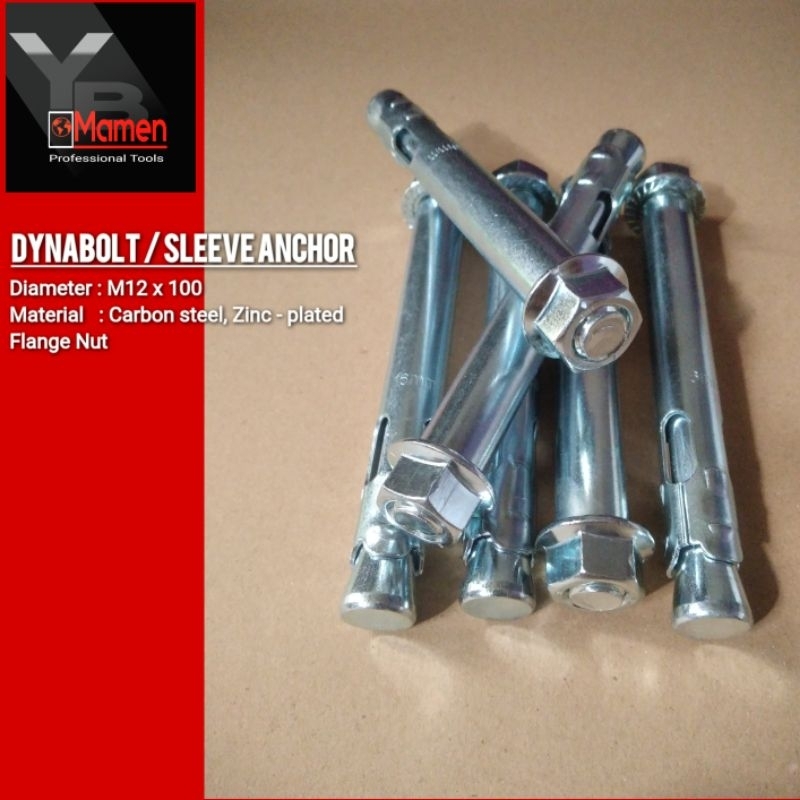 Dynabolt M12x100 / Dinabolt M12x100 Galvanis putih