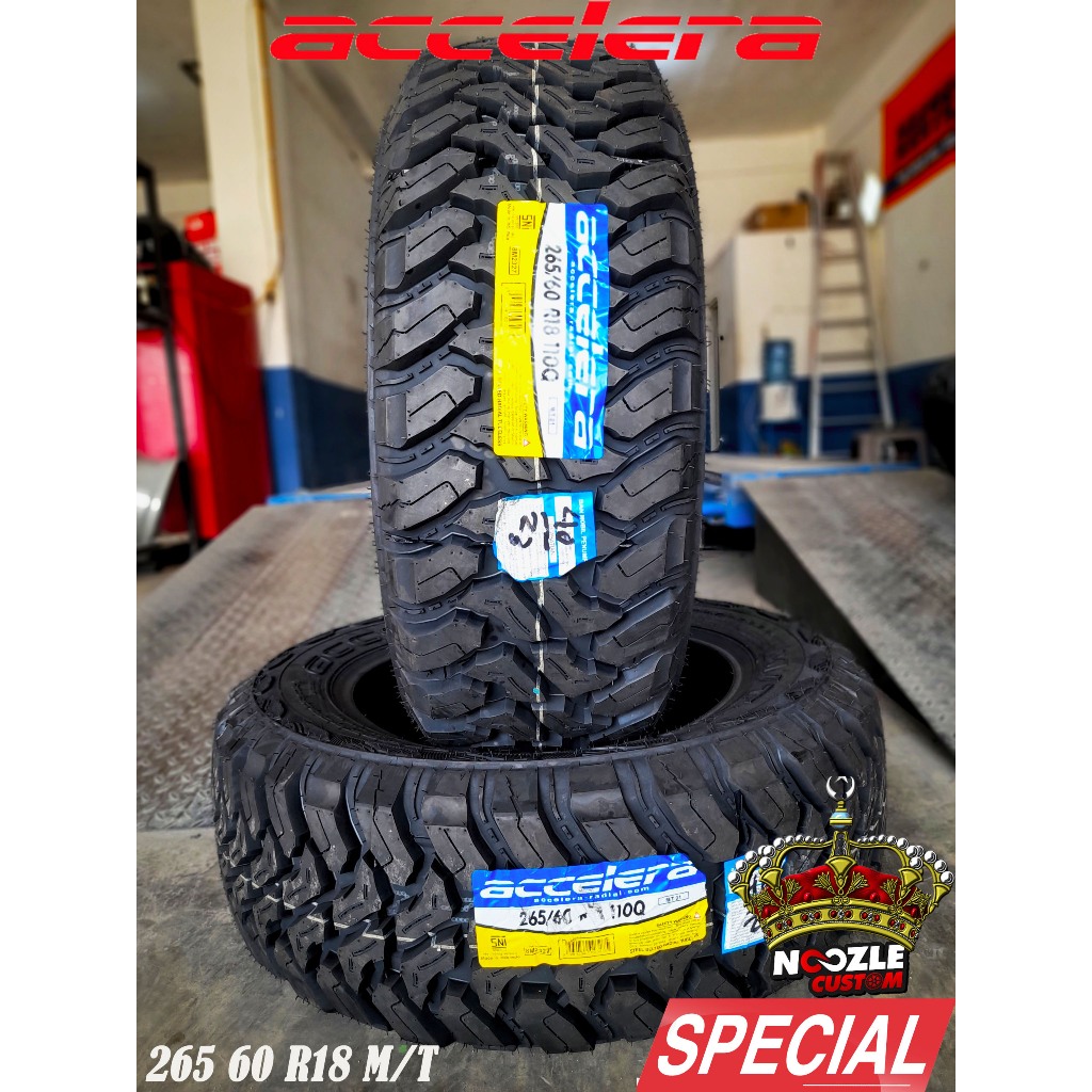 Ban Mobil Kembangan Tahu R18 accelera 265 60 R18 Ban MT Ring 18 Tubles