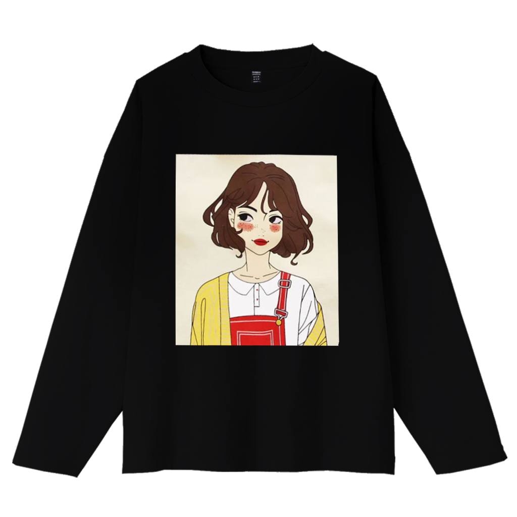 ELLIPSESINC Kaos Wanita Lengan Panjang She Was Pretty