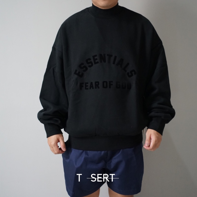 Essentials FOG Crewneck Jet Black SS23 ( 100% Authentic )
