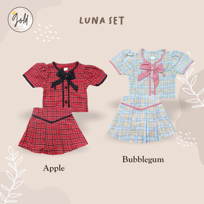 ADOREKIDS LUNA SET - Setelan Natal Pakaian Anak Perempuan Goldkids Gold Kids Adore Kids Official Baj