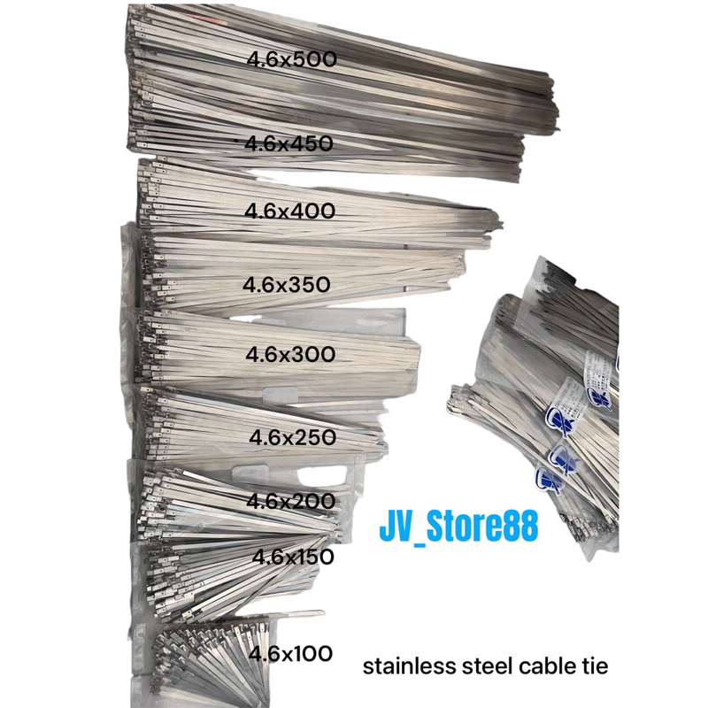 

Kabel Ties Stainless Anti Karat 4.6MM/ Cable Ties Stainless Dengan Berbagai Macam Ukuran