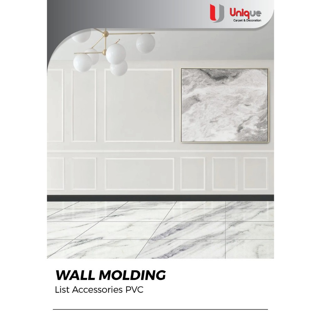 List Wall Moulding Bahan PVC Dekorasi Dinding 3D List Plafon Moulding