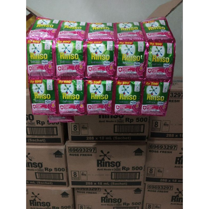 (COD) Rinso Detergent Cair sachet renceng 500&1.000