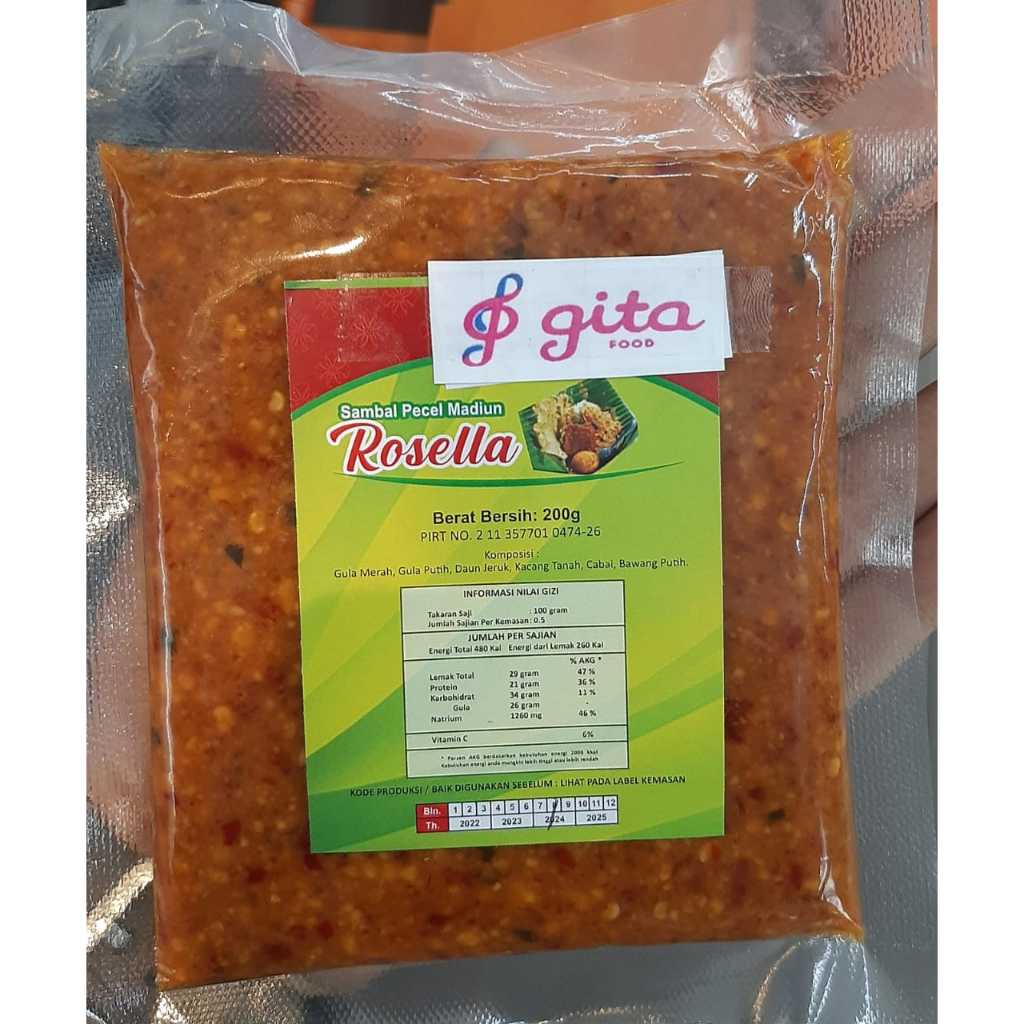 

GITA SAMBEL PECEL MADIUN 200GRAM