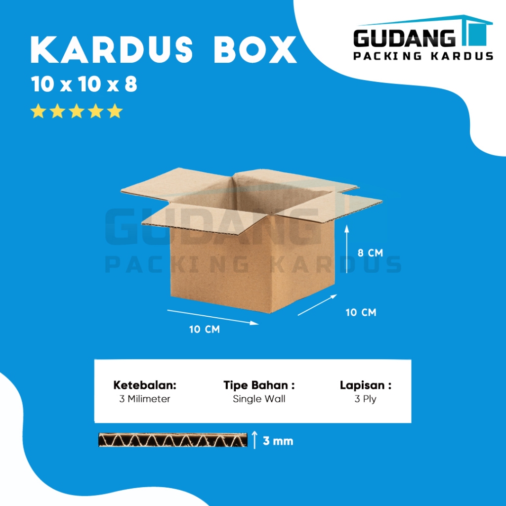 

Packing Kardus Karton Box Pindahan 10cm x 10cm x 8cm Box Polos