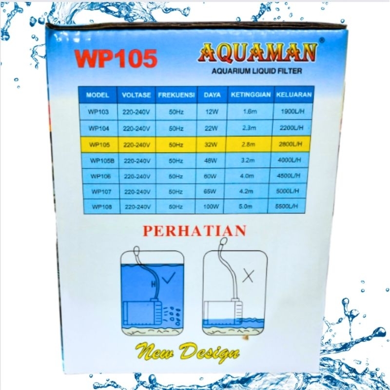 AQUAMAN WP 105 Pompa aquarium kolam koi