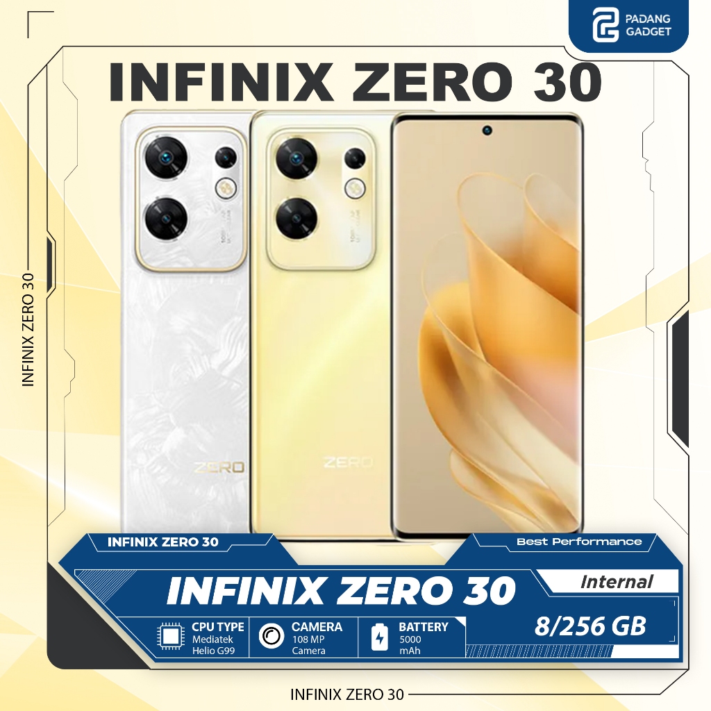 Infinix Zero 30 Ram 8/256 GB Original Extended Ram Smartphone Handphone Android Garansi Resmi Infinix
