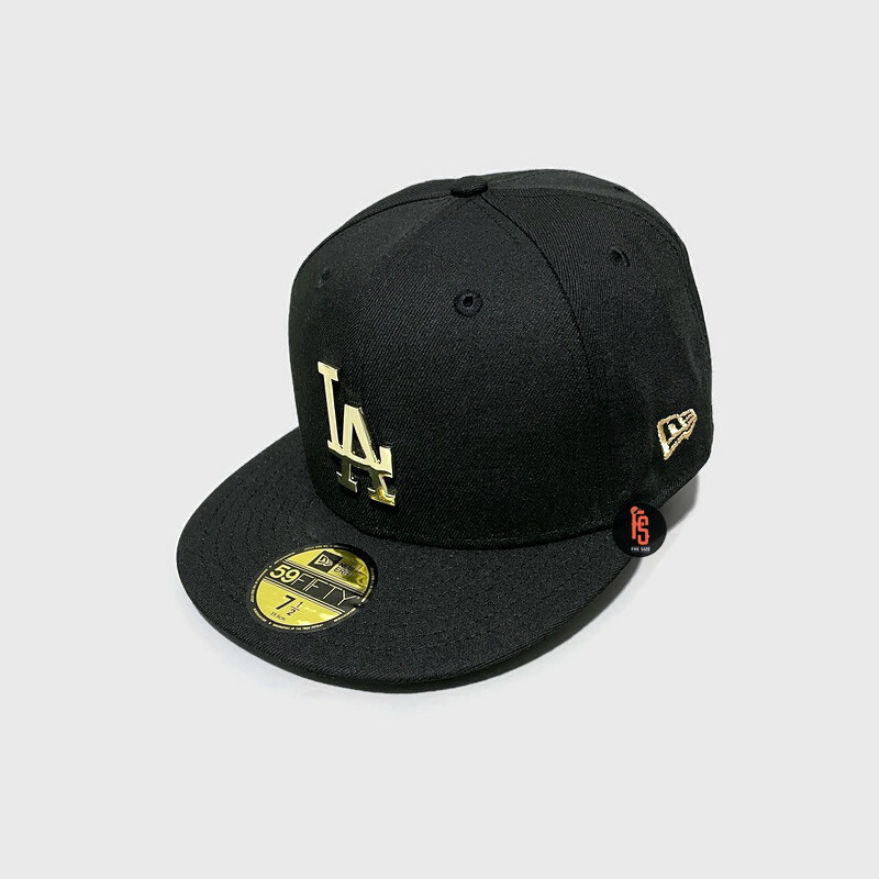 TOPI NEW ERA ORIGINAL 5950 METAL LOS ANGELES DODGERS BLACK GOLD