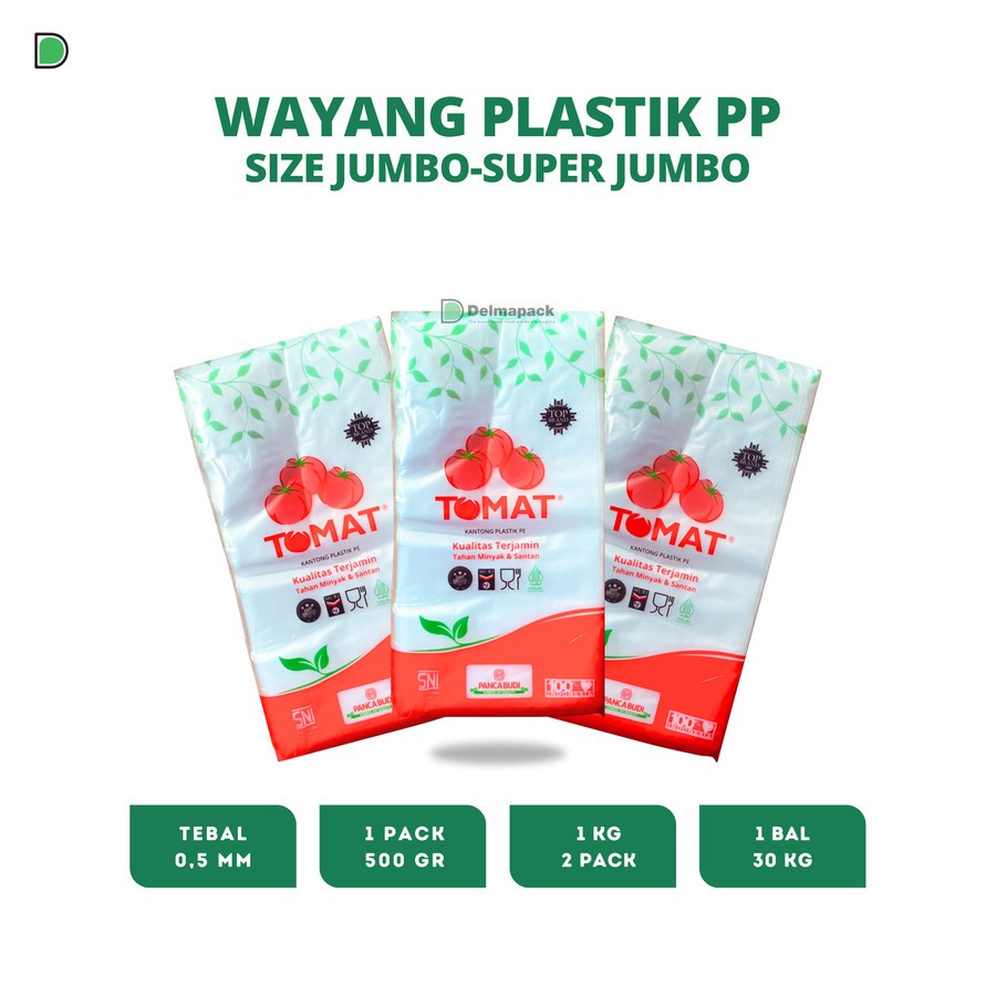 Plastik Tomat / Plastik PE Bening Tomat Ukuran Jumbo Super Jumbo