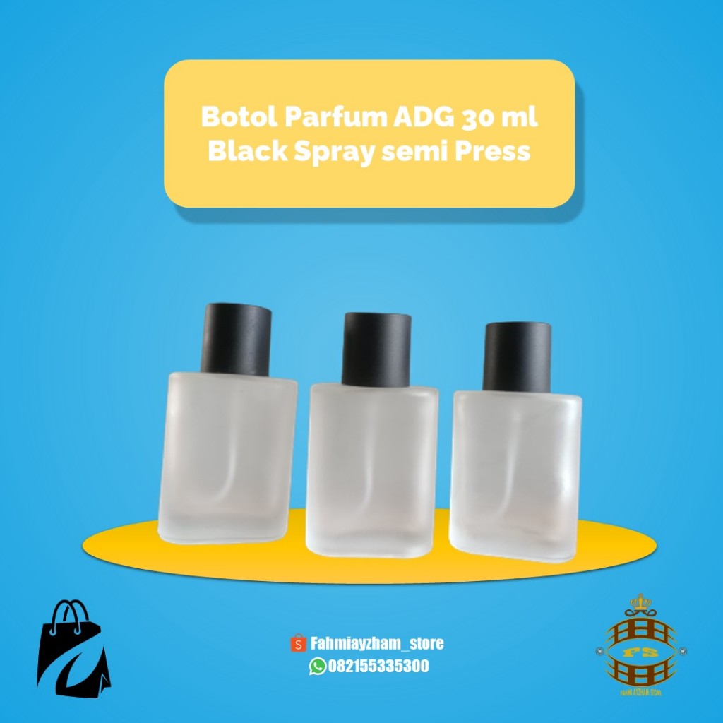 Botol Parfum ADG 30 ml Black Spray Semi Press