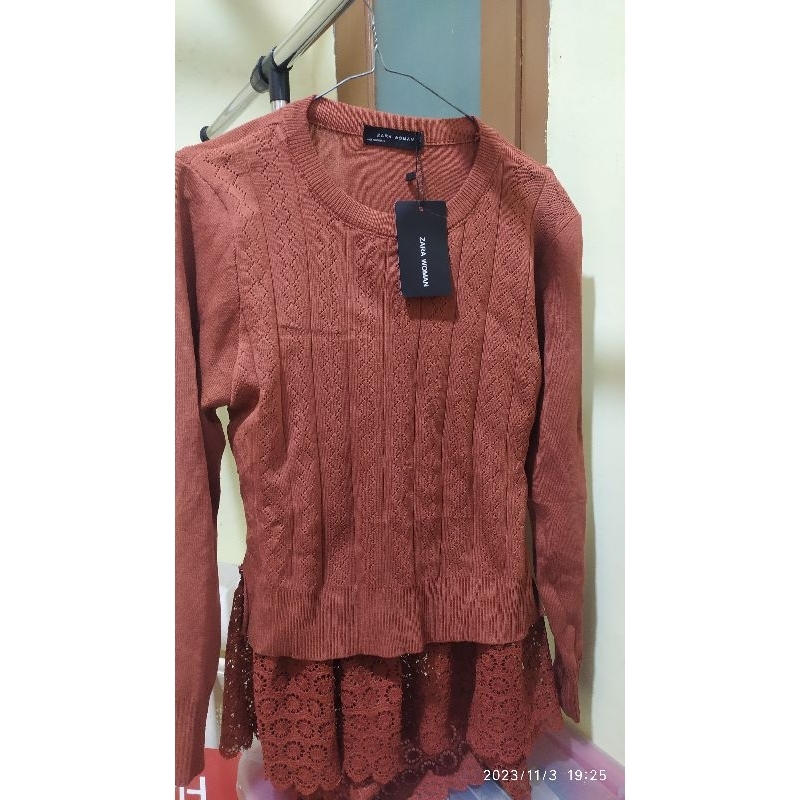 atasan rajut zara woman