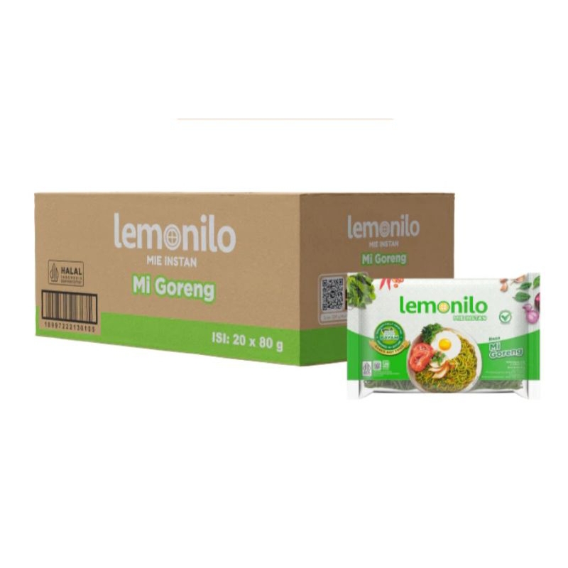 

Lemonilo Mie Instan Goreng (1 Dus 20pcs) - Mie Sehat Mie Instan Sehat - Mie Instan Goreng Mie Goreng Sehat Alami - Mie Goreng Instan