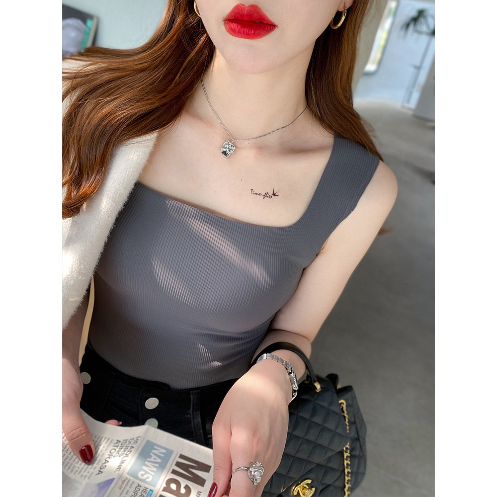 Tanktop Bra Crop TOp  Basic Tali Lebar