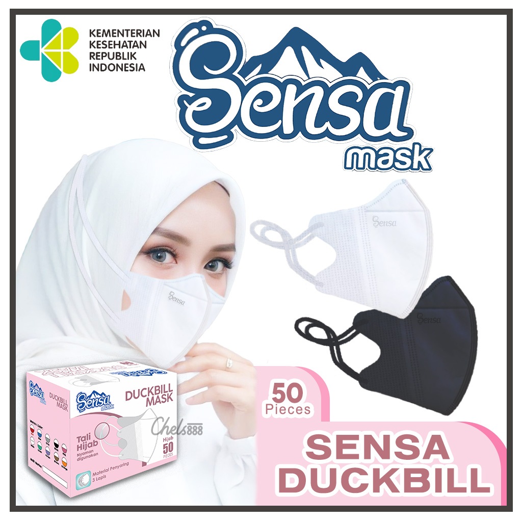 Masker Duckbill SENSA Hijab isi 50pcs